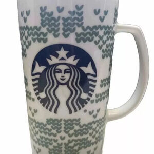 Christmas Starbucks 2016 Classic 16 Oz Tall Coffee Cup Mug Green.